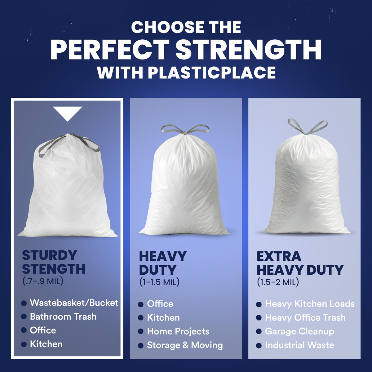 4-6 Gallon White Drawstring Bags H638792