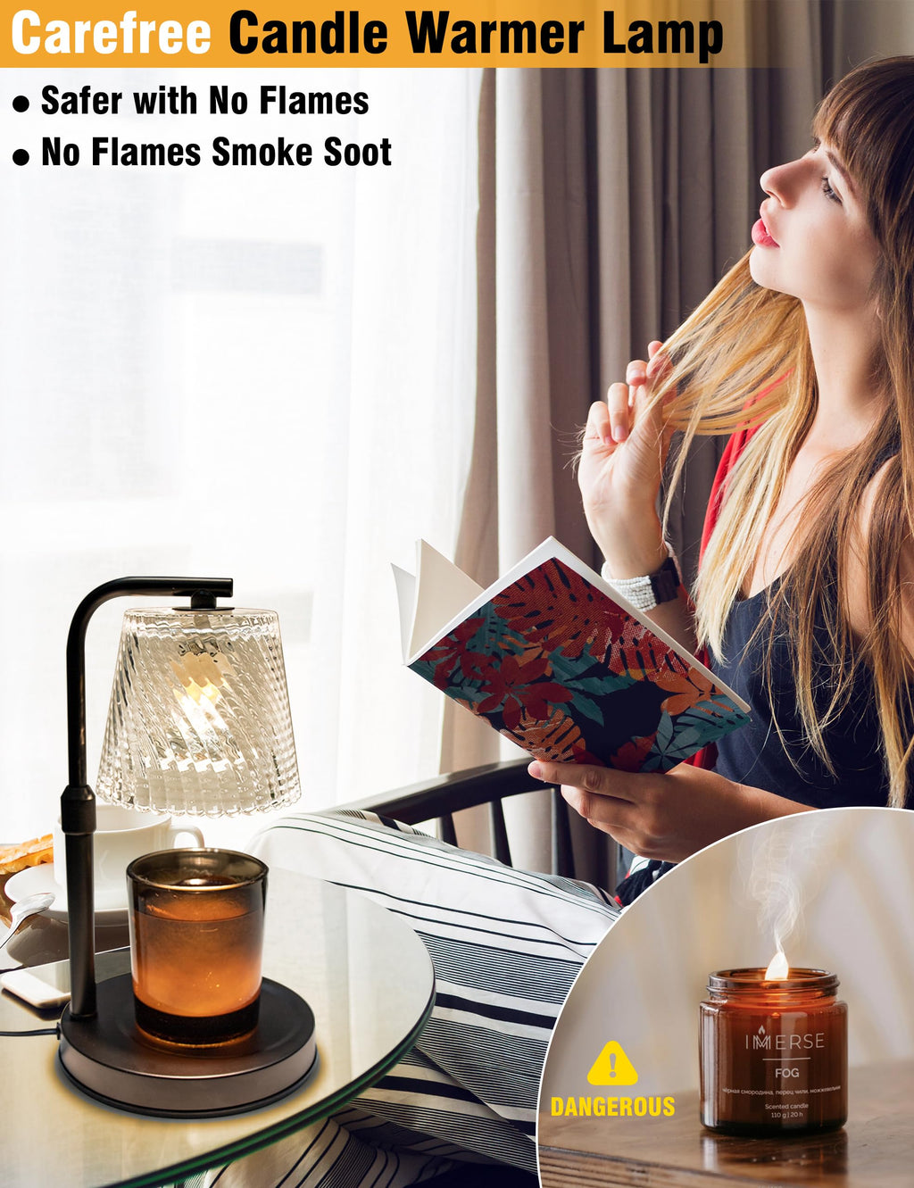Candle Warmer Lamp with Timer Dimmable V3555