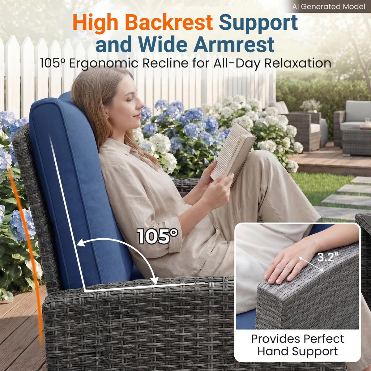 4 Piece Outdoor Wicker Patio Furniture Set Z88364