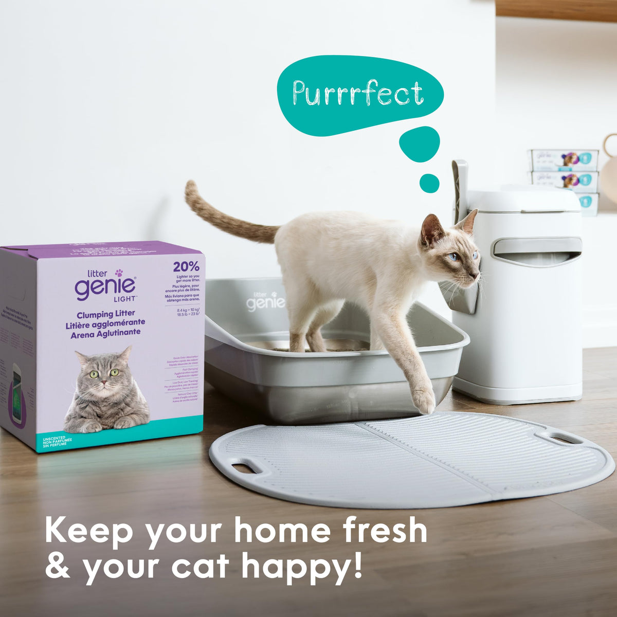 Light Clumping Cat Litter 18.5 lb Unscented Low Dust P595