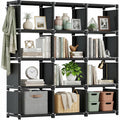 Black 12 Cube Metal Bookcase C556