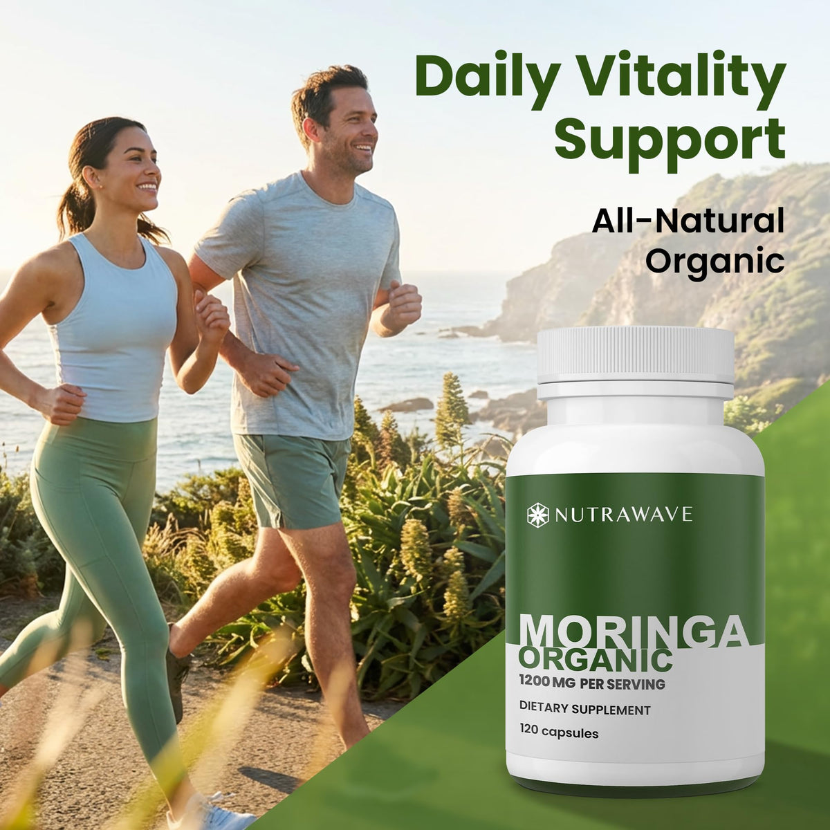 Organic Moringa Capsules 1200mg 120 Capsules E44477