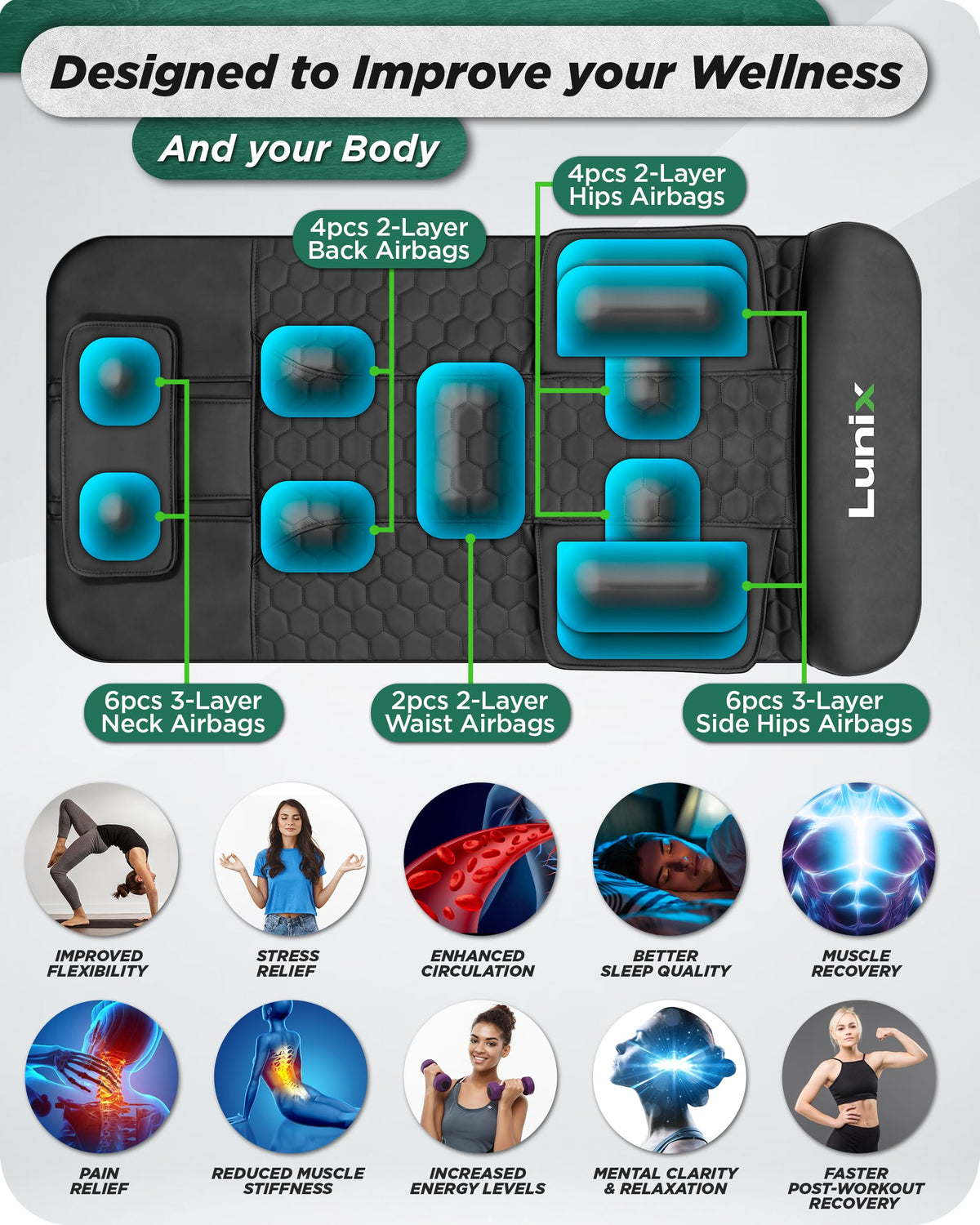 Heated Stretching Mat Massager R151405