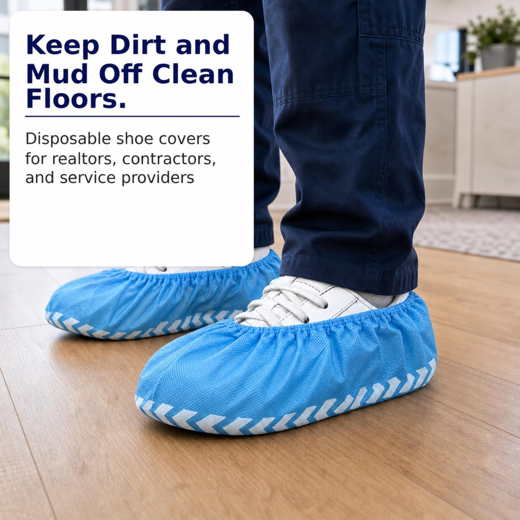 Blue Disposable Shoe Covers 100 Pack XL L67673