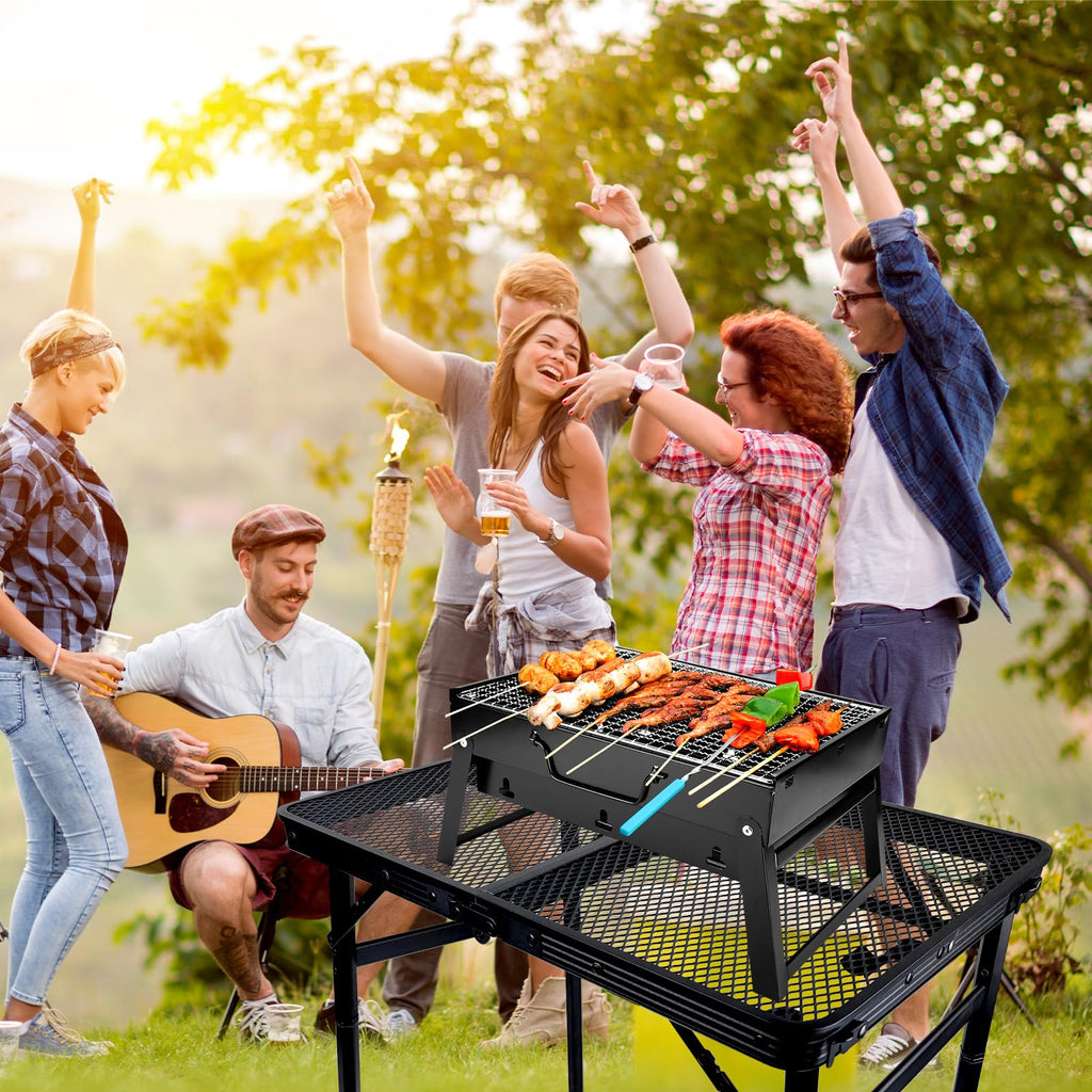 Black Adjustable Folding Camping Table S97915