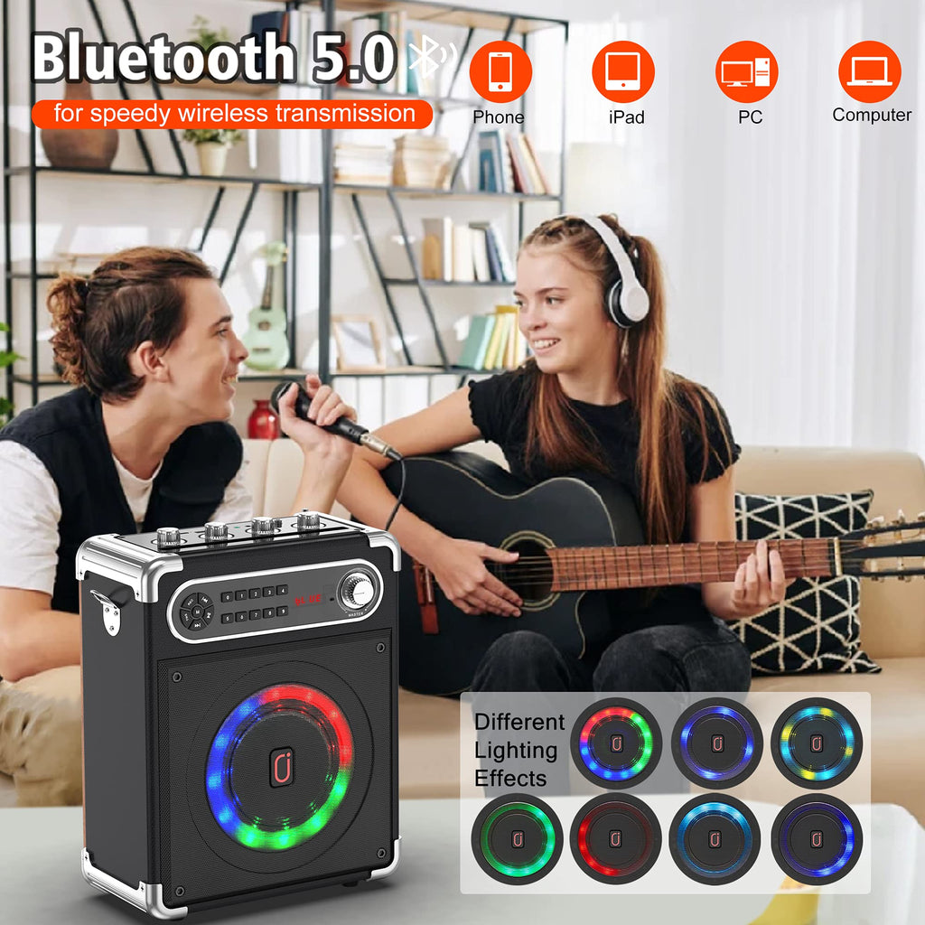 Bluetooth Speaker with Two Wireless Microphones O3965