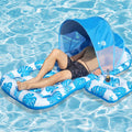 Inflatable Pool Float with UPF 50+ Sunshade Canopy O19483
