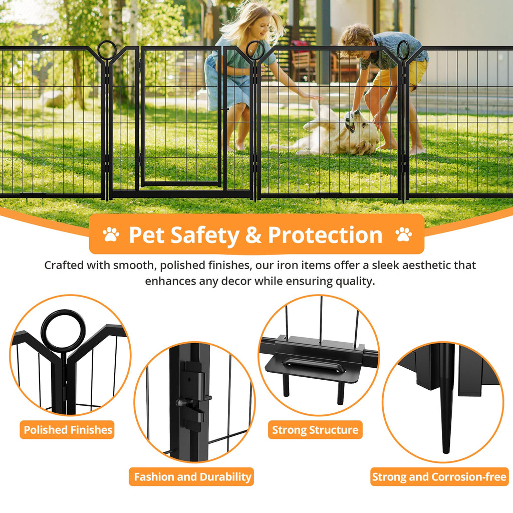 32 Inch 16 Panel Metal Dog Playpen F32432