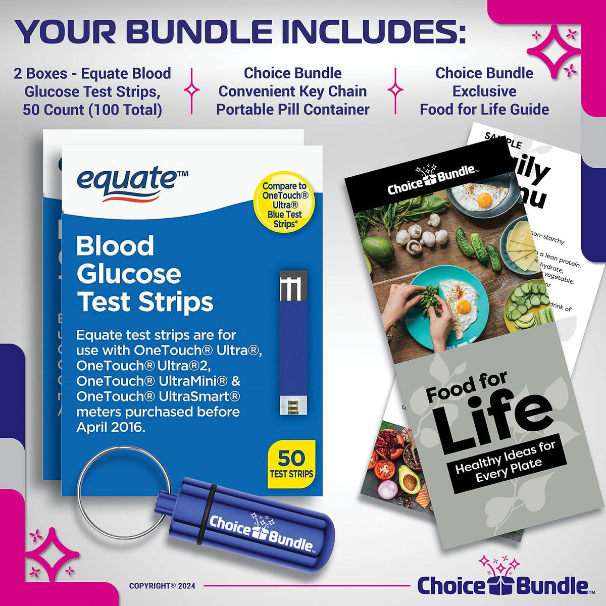 Blood Glucose Test Strips 100 Total I3009