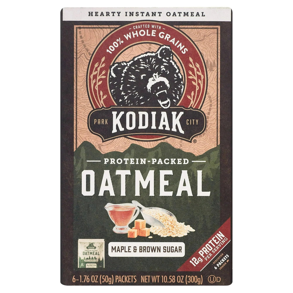 Maple Brown Sugar Instant Oatmeal, 1.76 oz, 6 Packets (Pack of 4) U647020