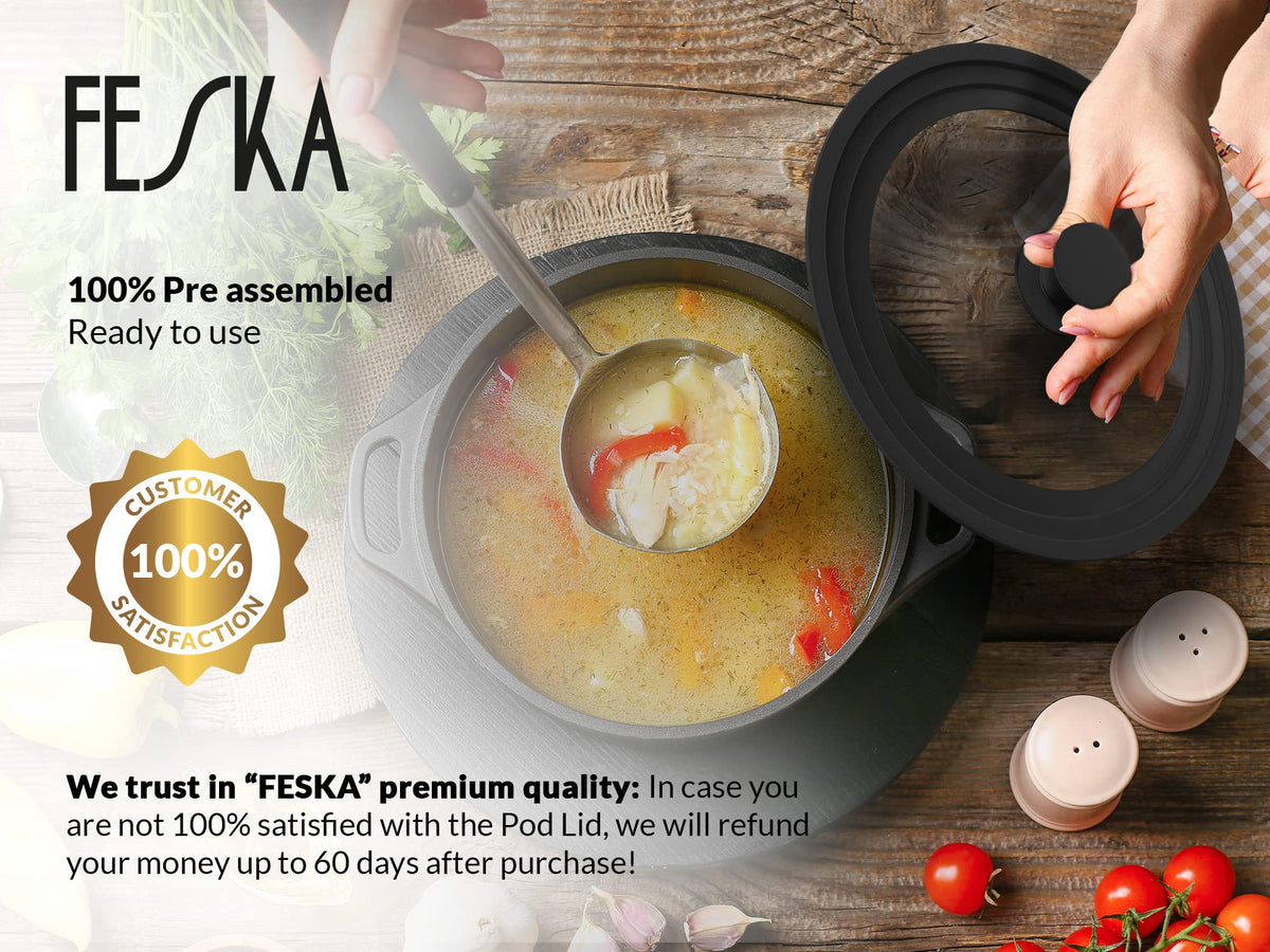 Universal Pot Lid with Lid Holder & Felt Protector Y120