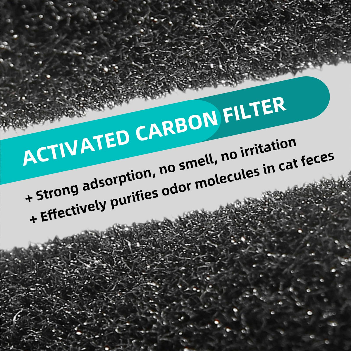 3.6" x 10" Carbon Filter Pads for Cat Litter Boxes Y53361