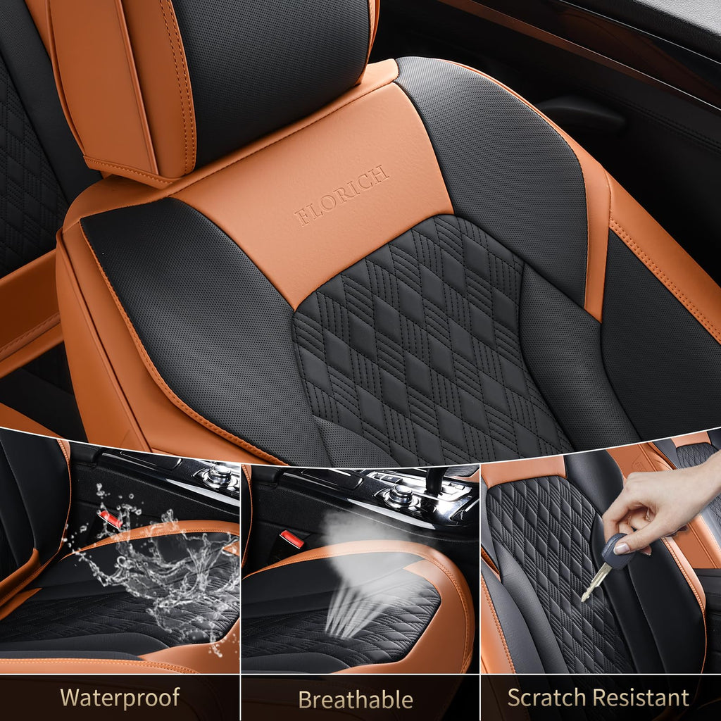 Nappa Leather Car Seat Covers Full Set Z5364