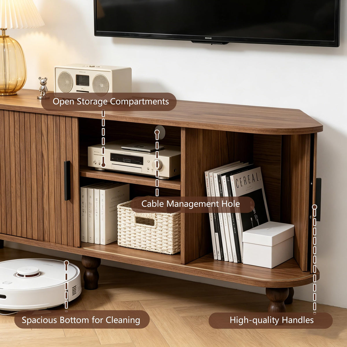 45" Corner TV Stand with Storage O142443