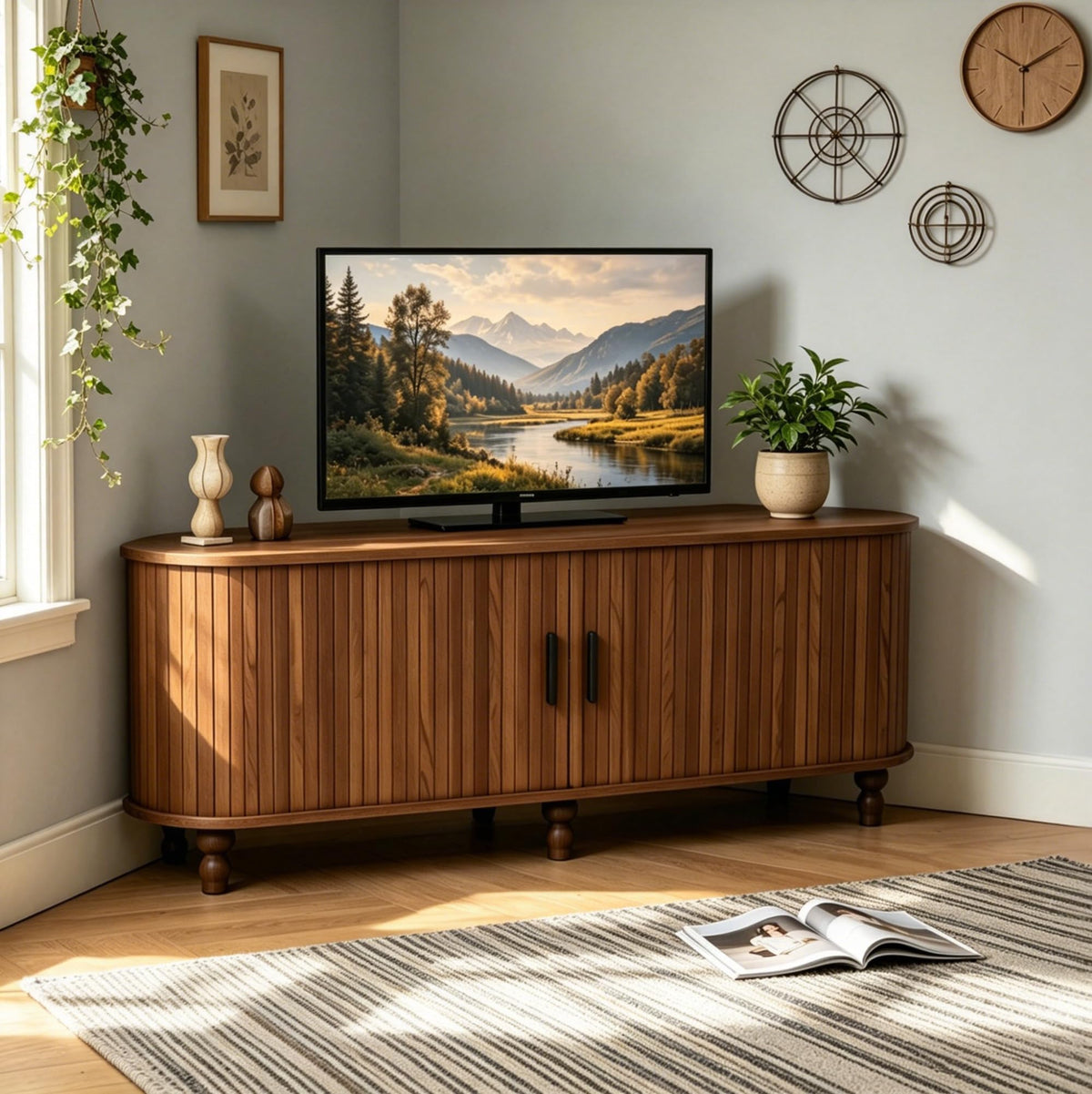 45" Corner TV Stand with Storage O142443