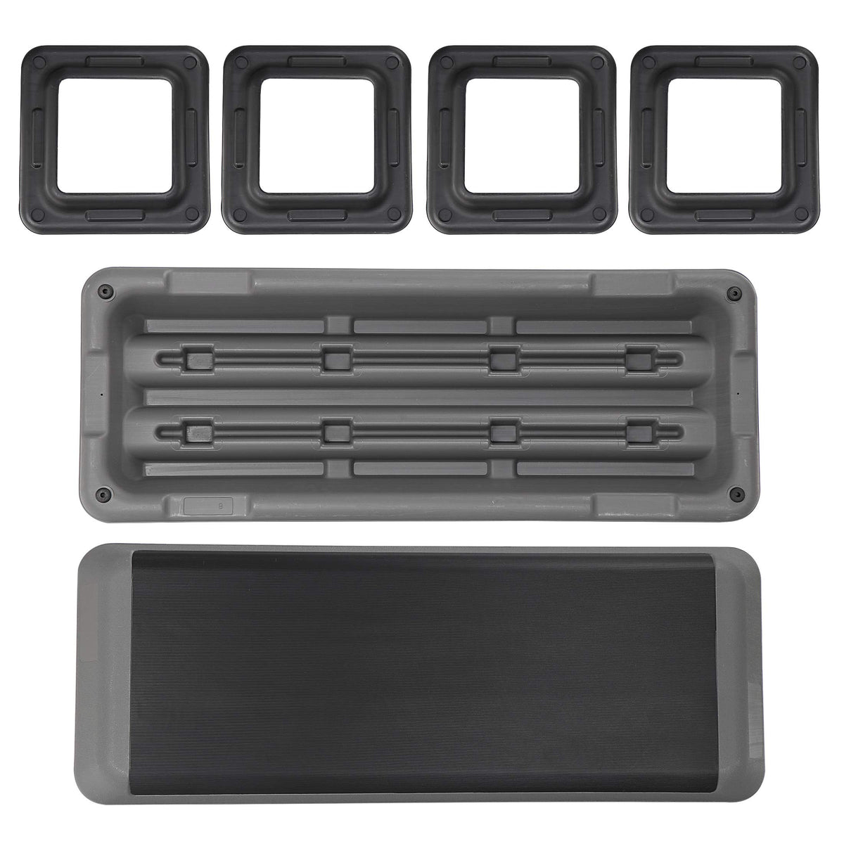 43 Inch Adjustable Aerobic Step Platform with 4 Risers A35722