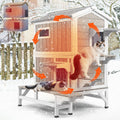 Insulated Outdoor Multi-Level Cat House L15268