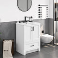 24" White Bathroom Vanity with Sink J14057