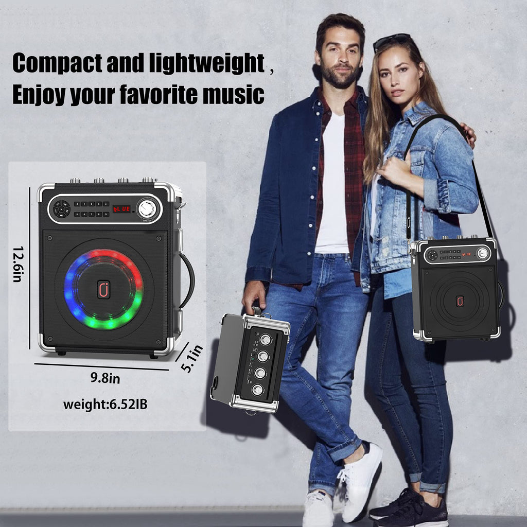Bluetooth Speaker with Two Wireless Microphones O3965