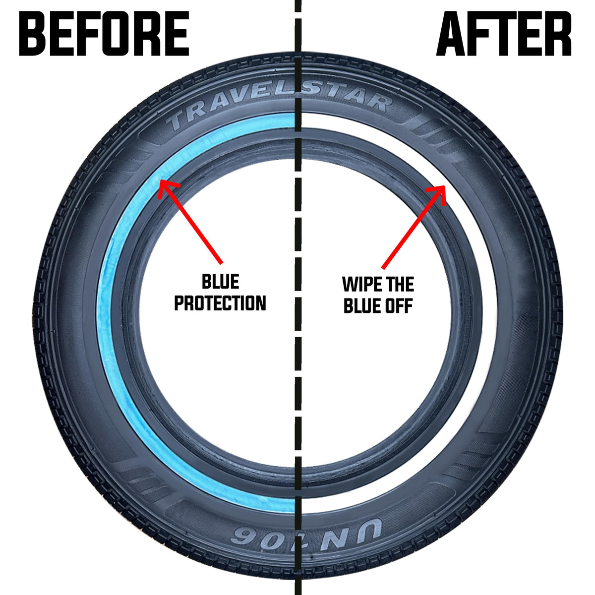 Set of 4 White Wall Radial Tire W415383