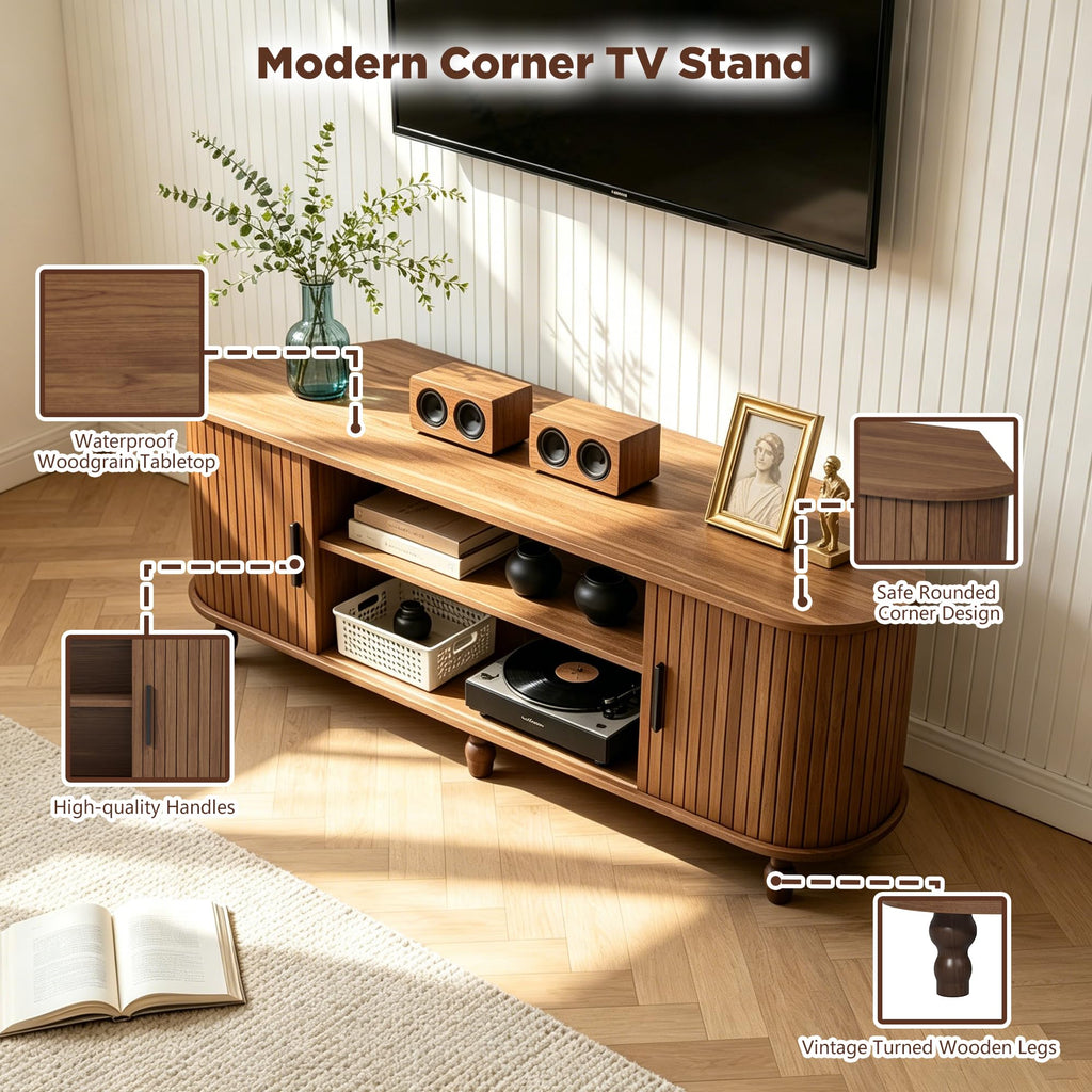 45" Corner TV Stand with Storage O142443
