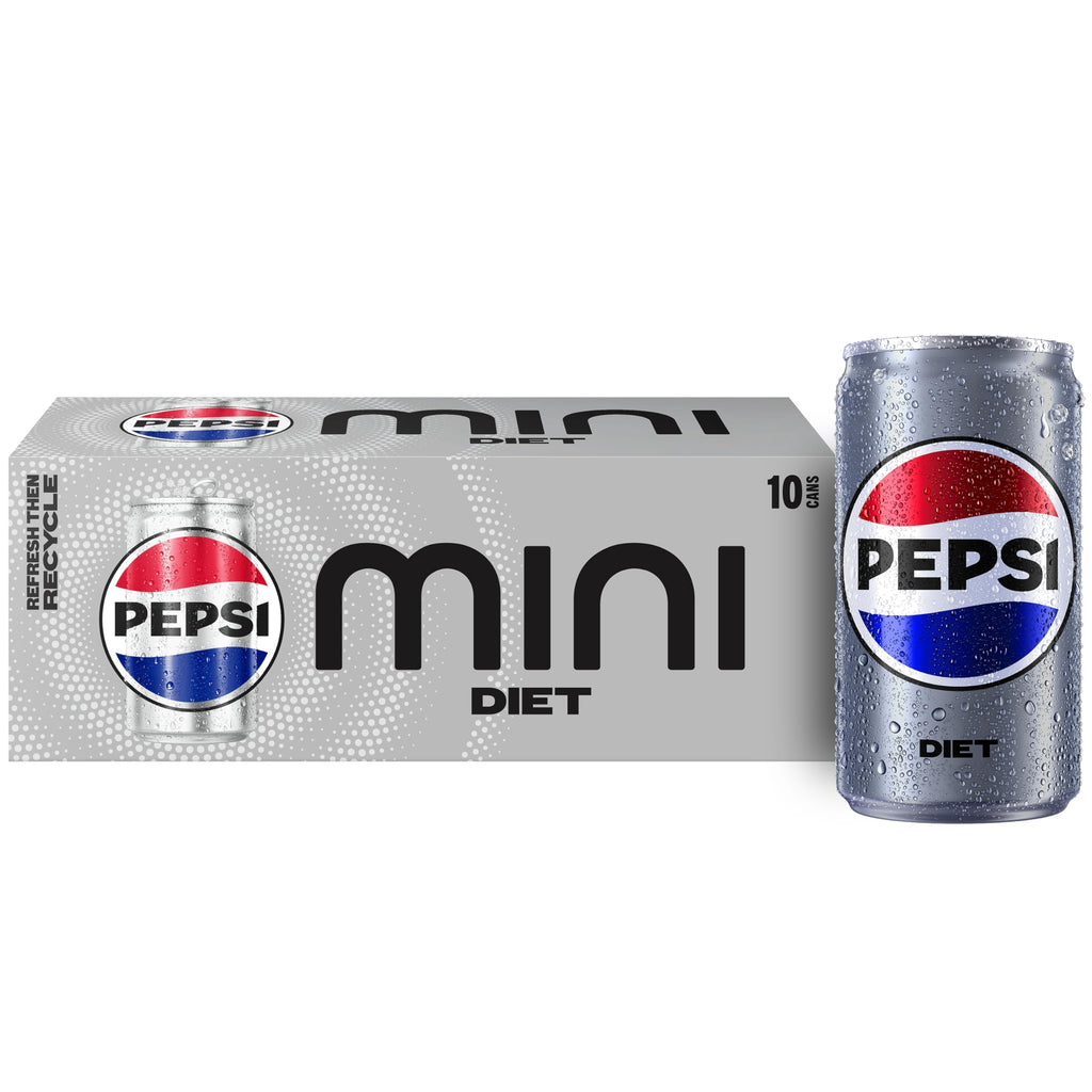 Diet Pepsi Soda 7.5 Ounce Mini Cans 10 Pack K92722