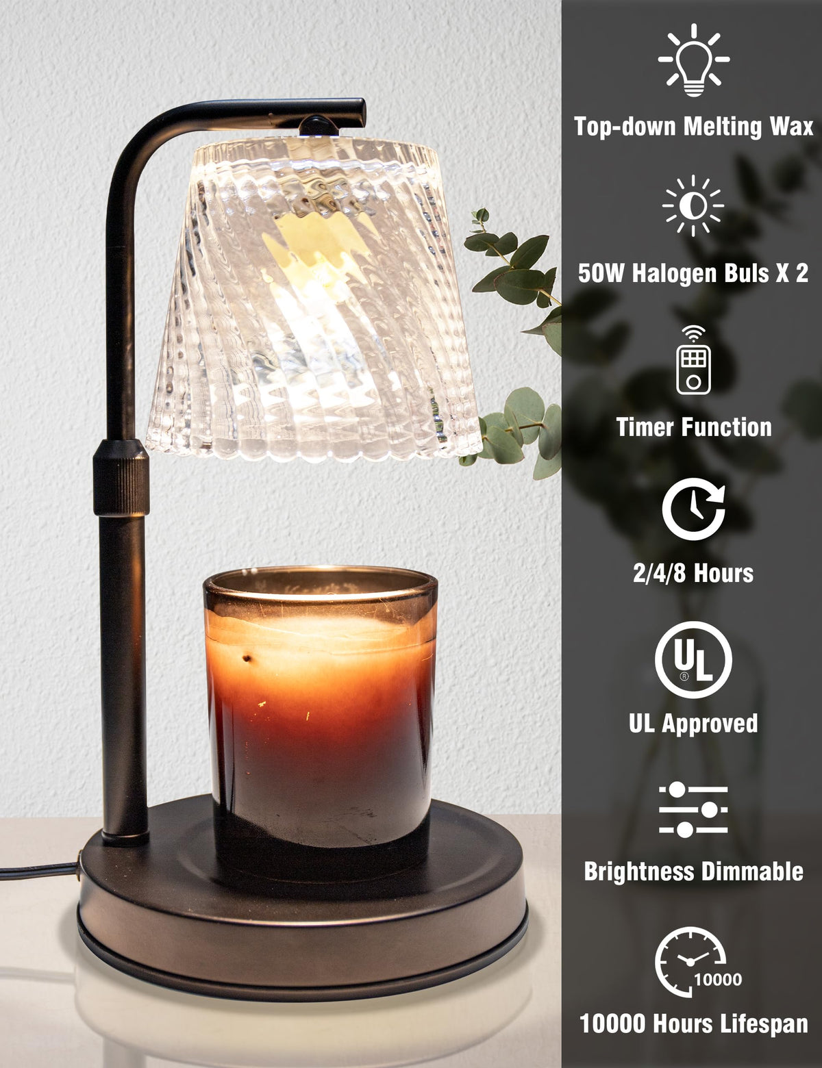 Candle Warmer Lamp with Timer Dimmable V3555