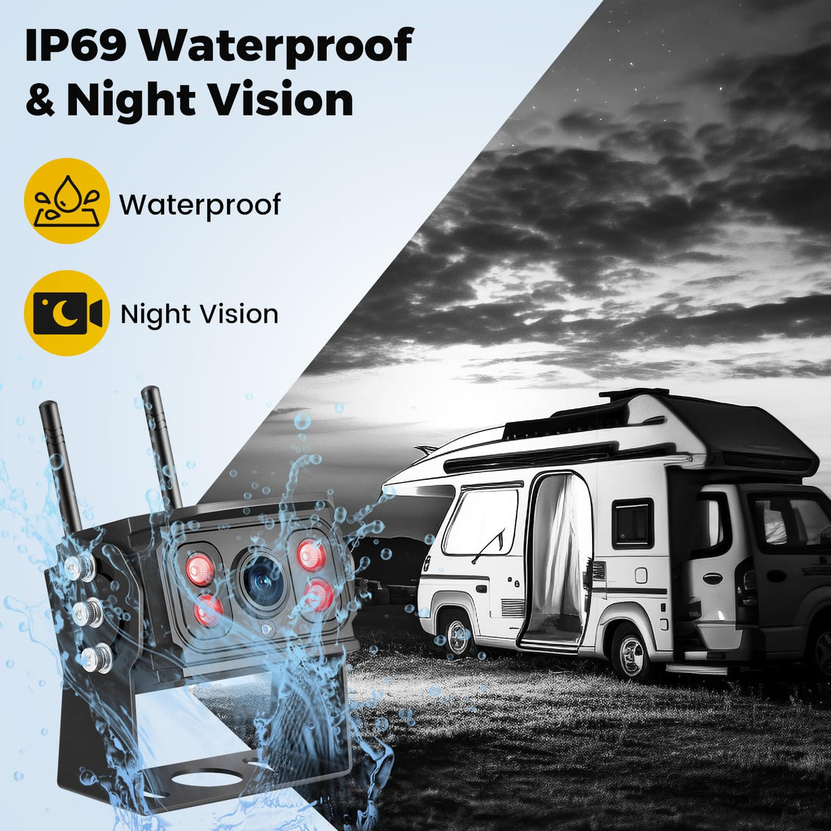 Wireless Backup Camera with 7" Monitor and 1080P Camera P977941