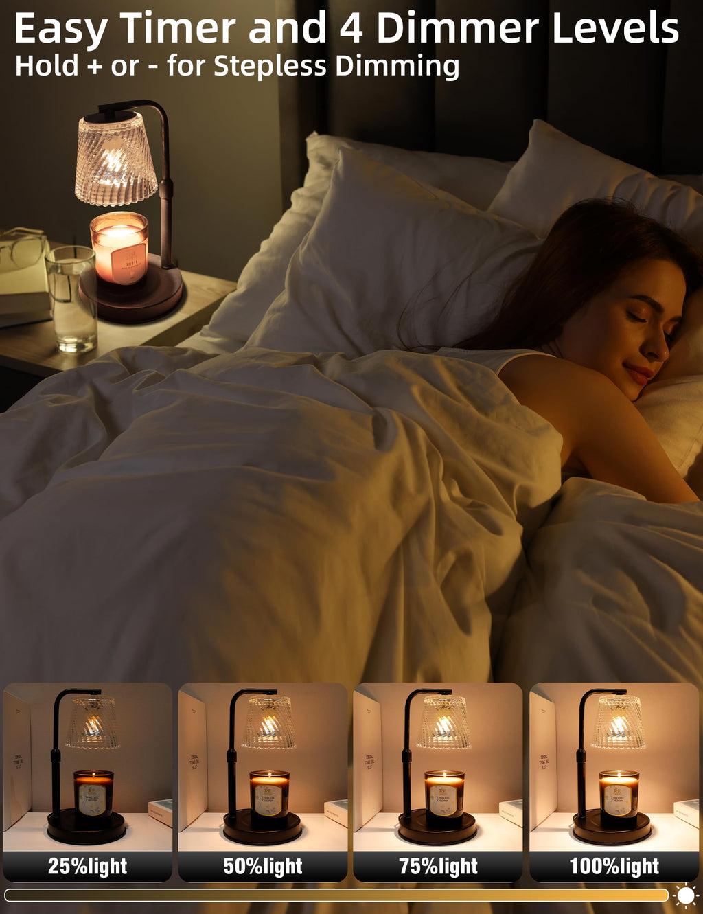 Candle Warmer Lamp with Timer Dimmable V3555