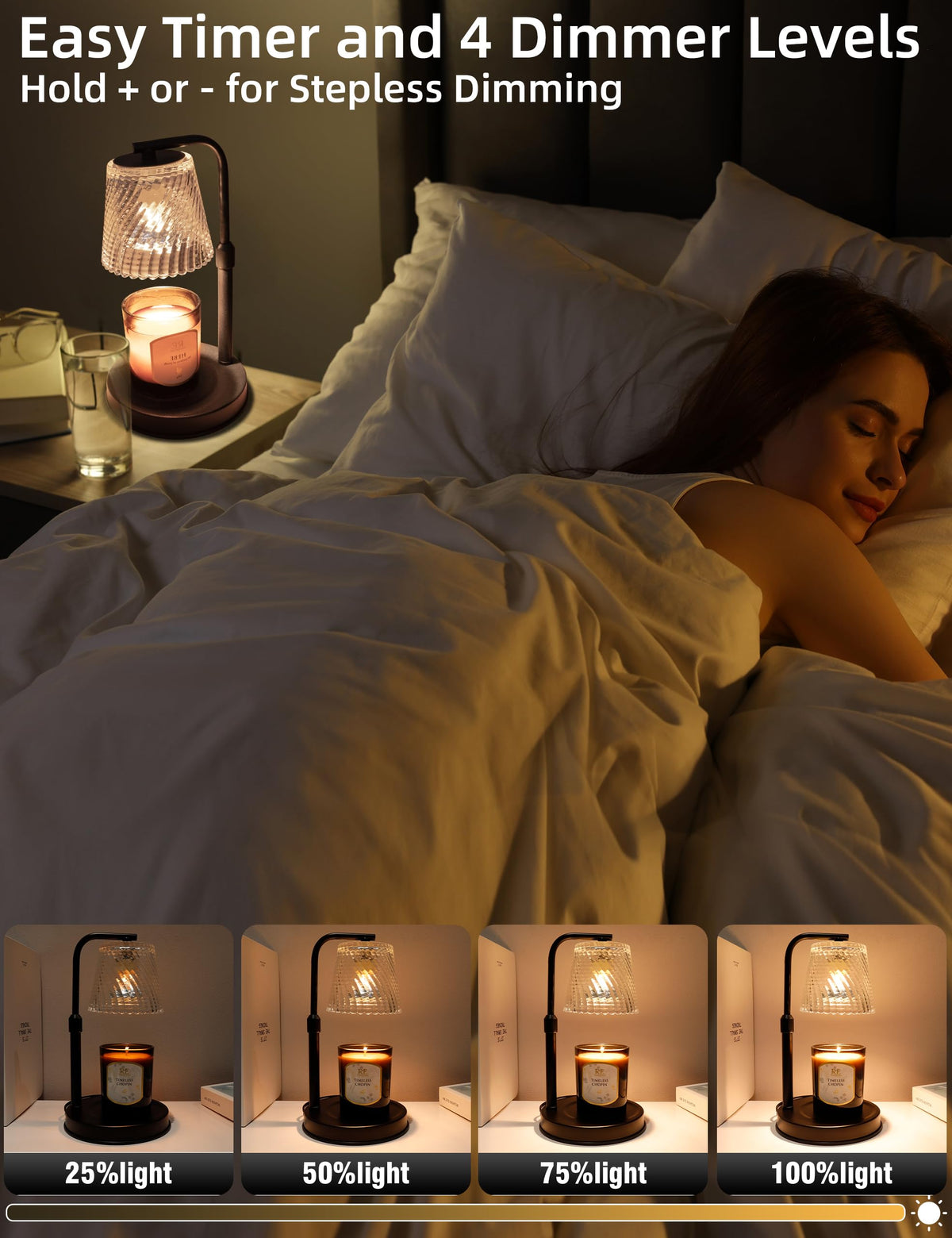 Candle Warmer Lamp with Timer Dimmable V3555