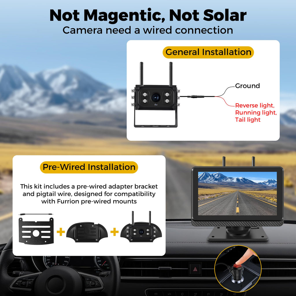 Wireless Backup Camera with 7" Monitor and 1080P Camera P977941
