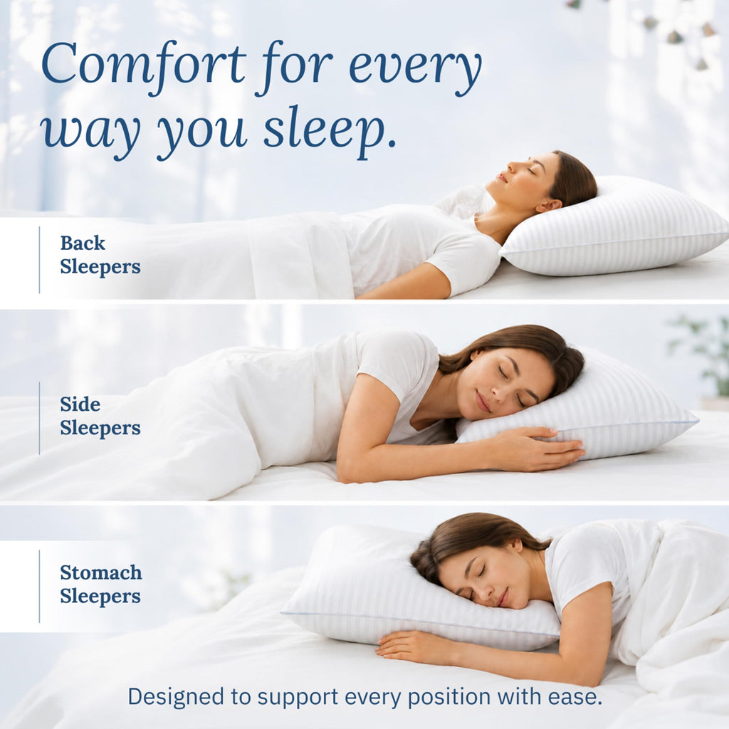 White King Size Bed Pillows Set of 2 R309