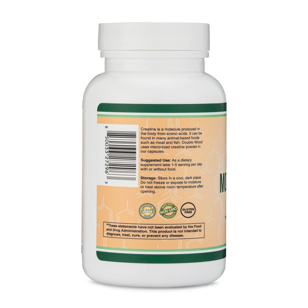 Creatine Monohydrate Capsules 1,000mg Vegan 120 Capsules O420779