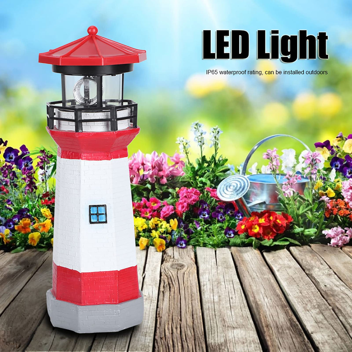 Solar Powered LED Lighthouse V141
