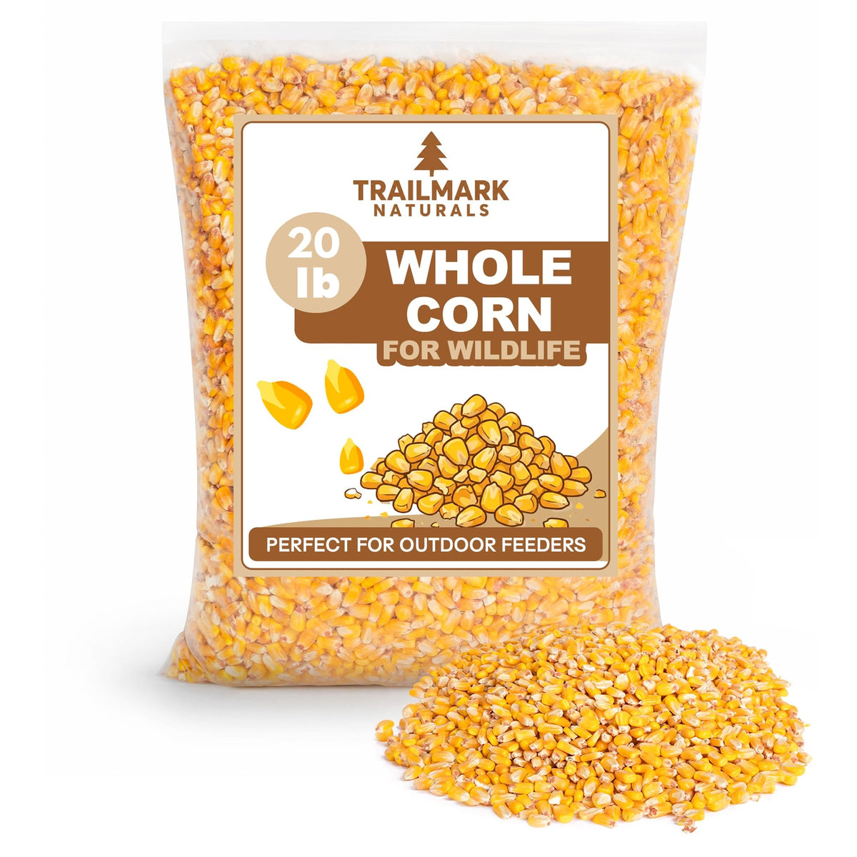 Whole Corn 20 LB Bird Seed & Wildlife Feed W778