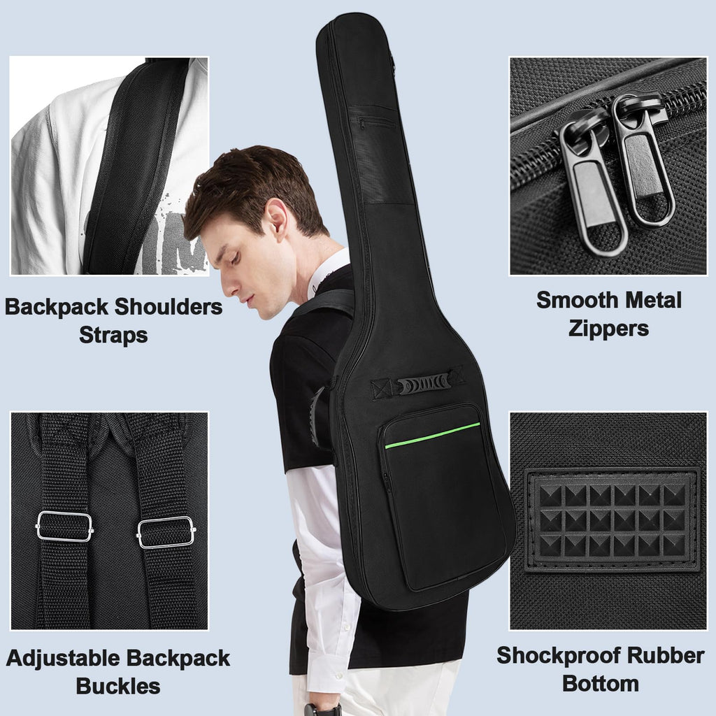 Black Waterproof Padded Electric Bass Guitar Gig Bag H968