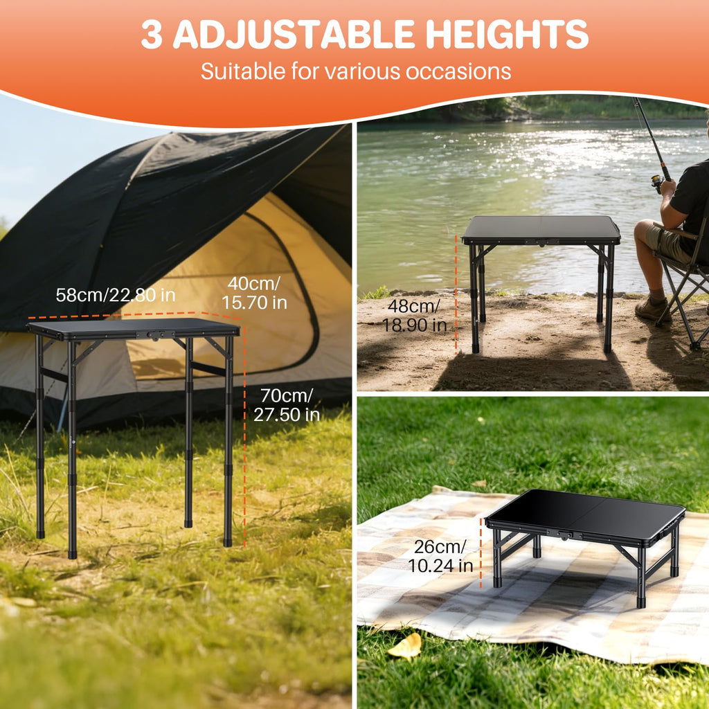 Waterproof Camping Tables with Plastic Tabletop P5036