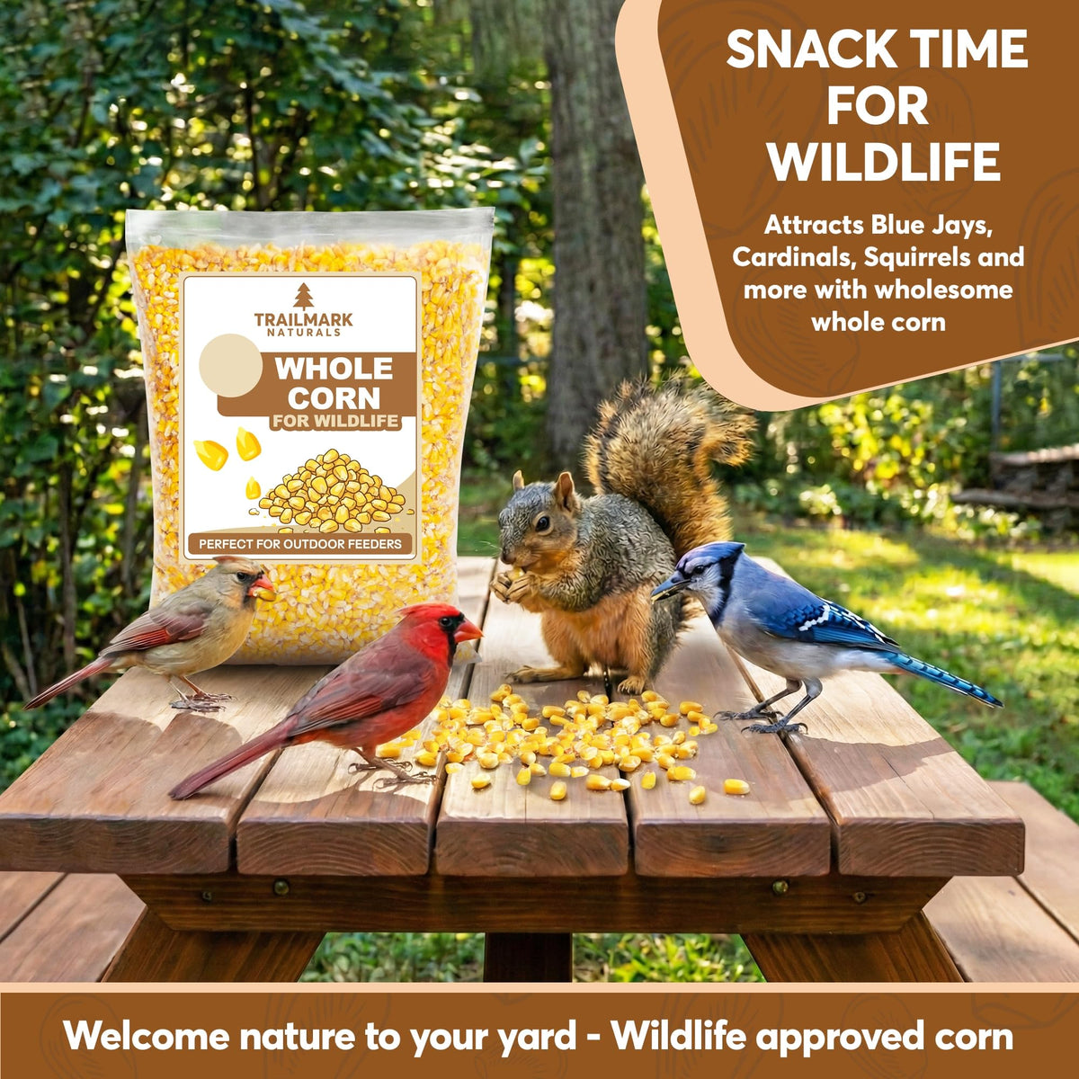 Whole Corn 20 LB Bird Seed & Wildlife Feed W778