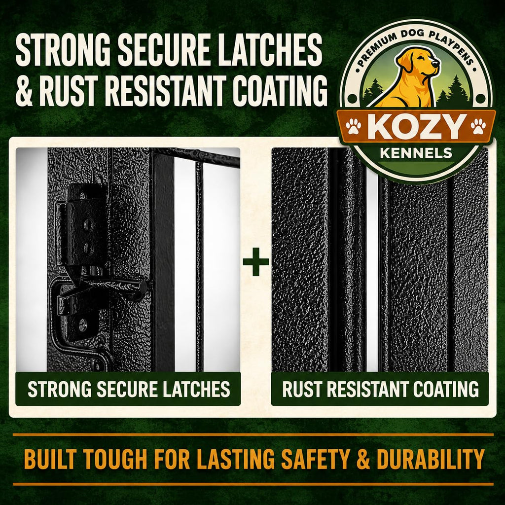 32'' 16 Panels Metal Heavy Duty Dog Playpen E64300