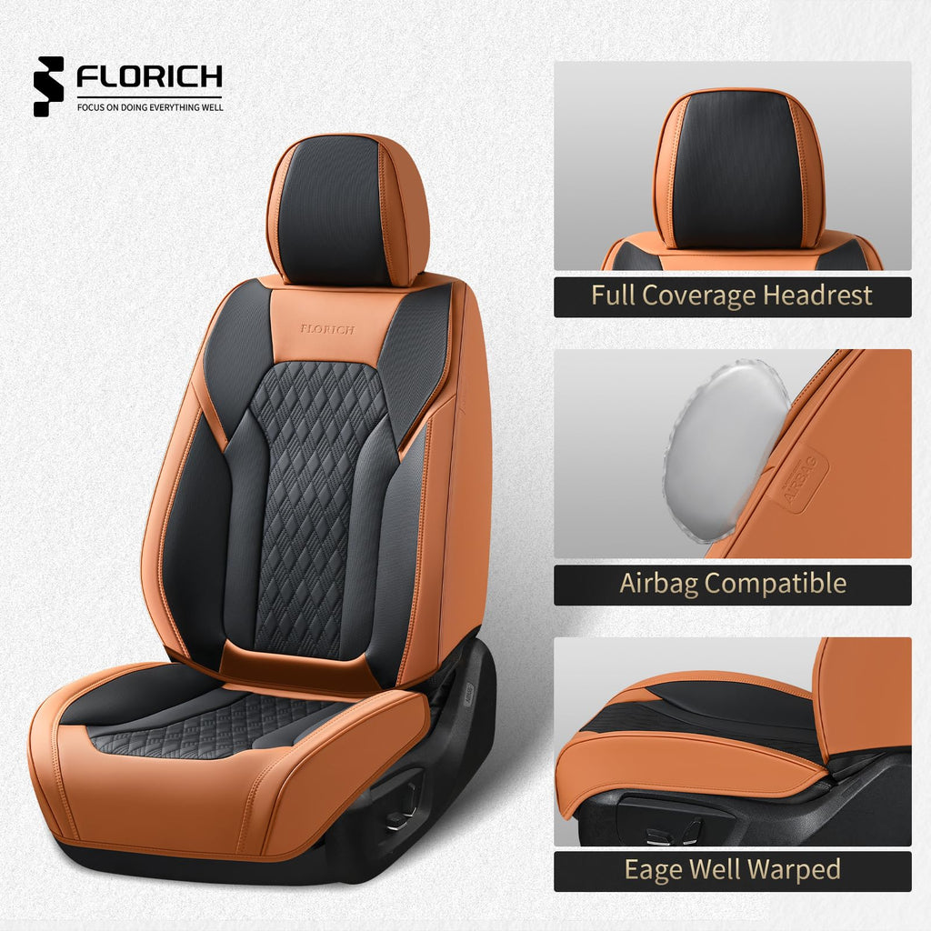 Nappa Leather Car Seat Covers Full Set Z5364