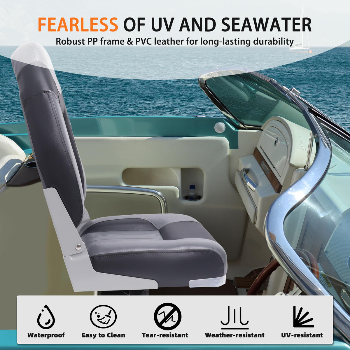 High Back Folding Boat Seat M324