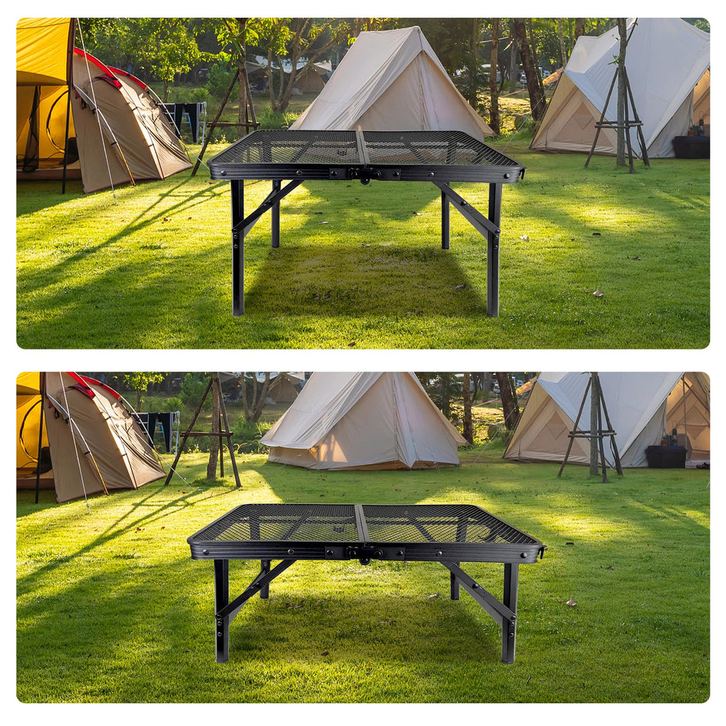 Black Adjustable Folding Camping Table S97915