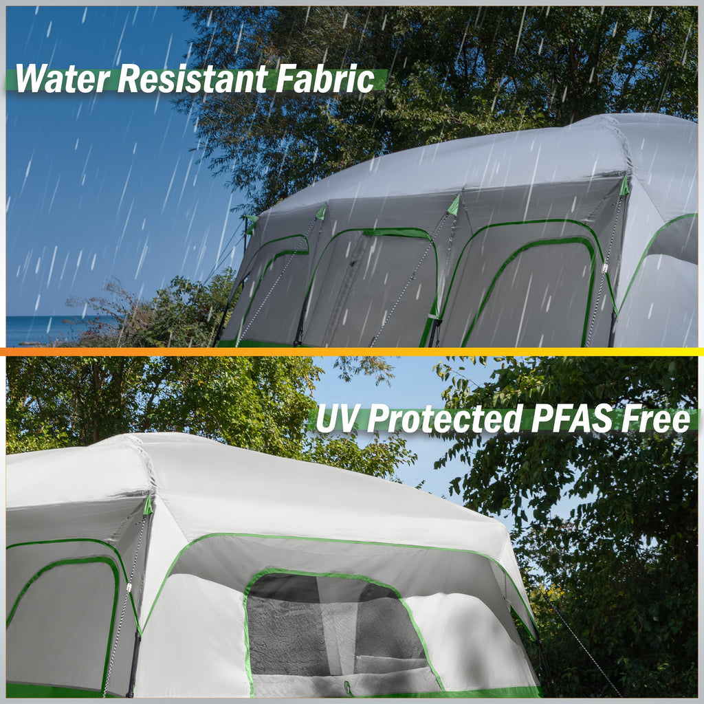 10-12 Person Camping Tent with Room Divider and Carry Bag X409