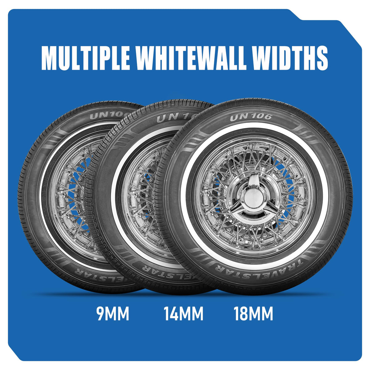 Set of 4 White Wall Radial Tire W415383