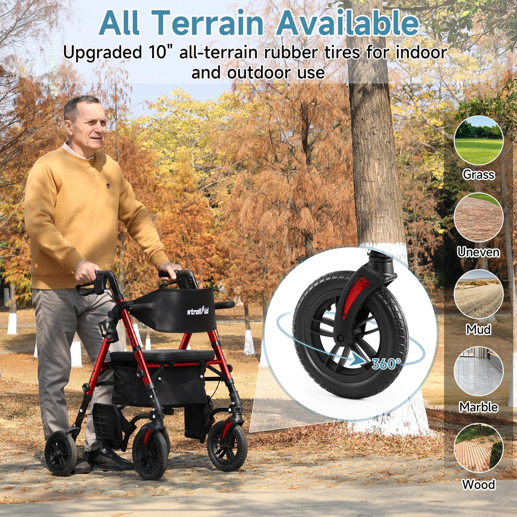 2 in 1 Rollator Wheelchairs Combo with Seat G1652