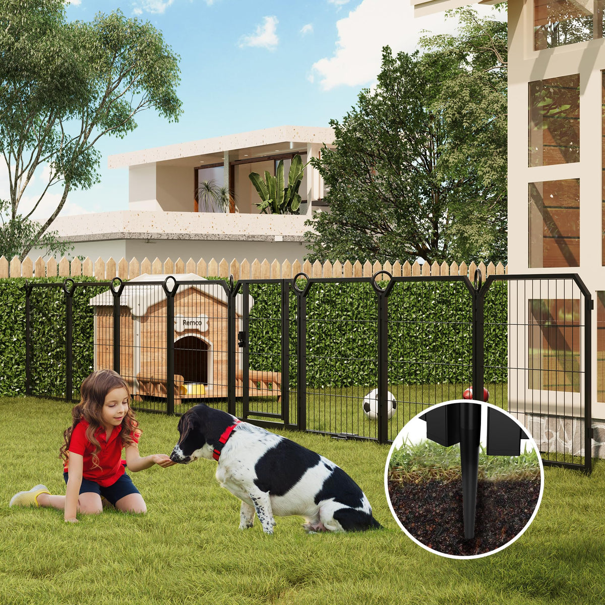 32 Inch 16 Panel Metal Dog Playpen F32432