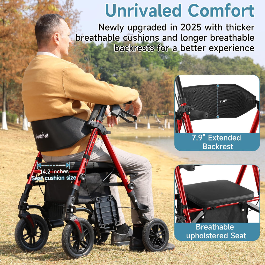 2 in 1 Rollator Wheelchairs Combo with Seat G1652