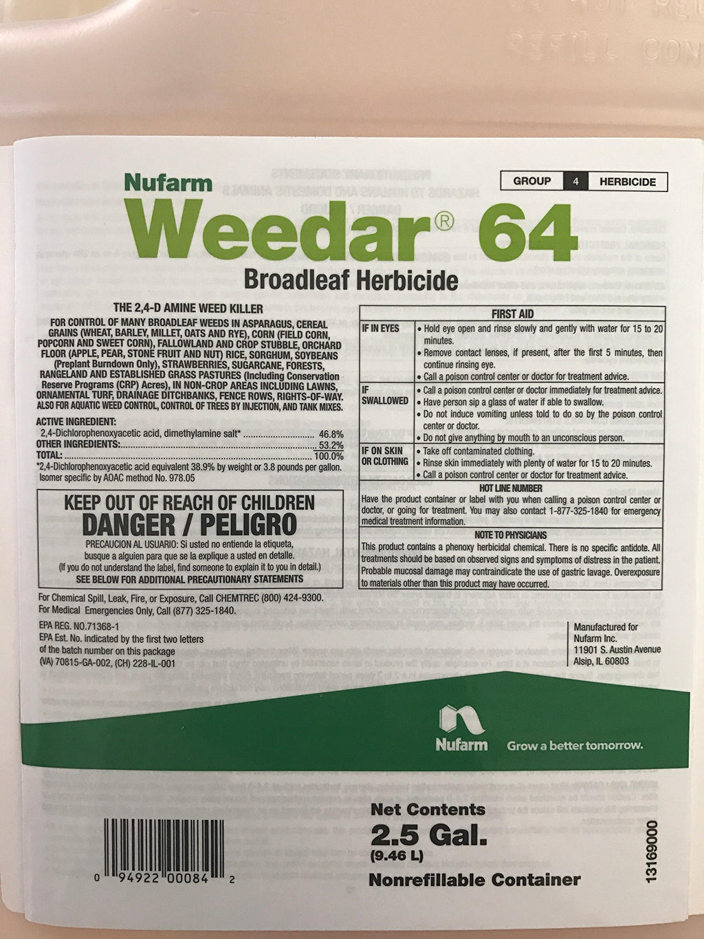 5 Gallons Liquid Herbicide N18123