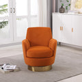 Orange Velvet Swivel Tufted Armchair W6045